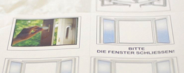 Verschiedene Etiketten zum Aufkleben